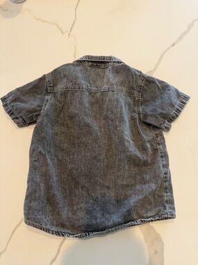 Little Bipsy Charcoal Button Down Shirt 2T - 3T short sleeve boys toddler top